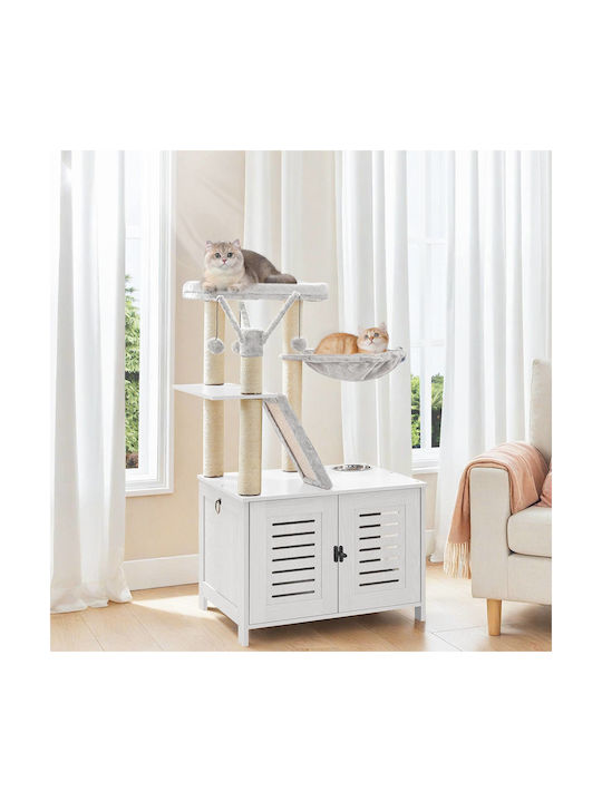 Hoobro Γατόδεντρο Λευκό 56x48x112εκ. Hoobro Γατόδεντρο Λευκό 56x48x112εκ.