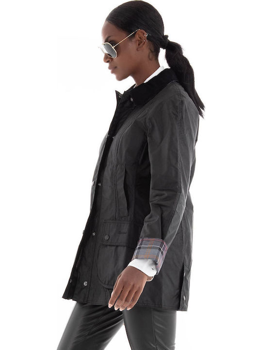 Beadnell Women's Short Lifestyle Jacket Waterproof for Winter Black