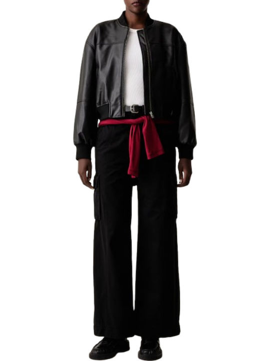 Damen Bomber Jacke Schwarz