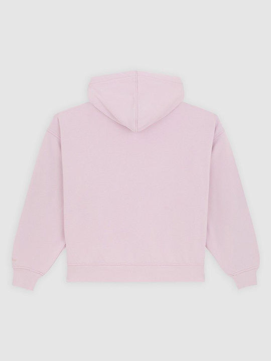 Cropped Women's Hooded Sweatshirt Pink
