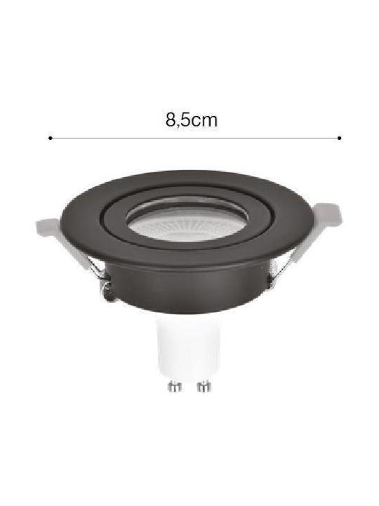 Inlight Spot încastrat metalic cu dulie GU10 negru