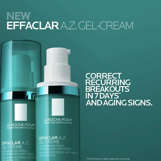 La Roche Posay Effaclar A.Z. Gel-Cream Face with Azelaic, Salicylic & Hyaluronic Acid 40ml
