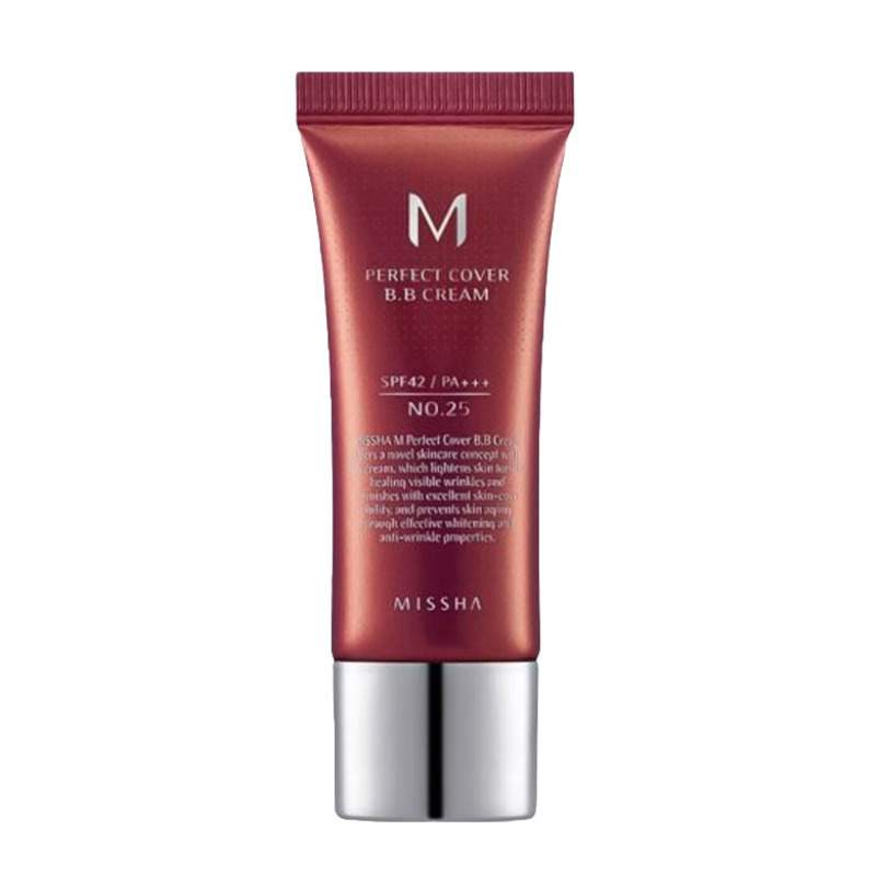 Missha Perfect Cover BB 25 Warm Beige 25 Warm Beige Light Κρέμα Προσώπου Ημέρας με SPF42 για Ενυδάτωση, Ατέλειες & Λάμψη με Υαλουρονικό Οξύ & Κολλαγόνο 20ml