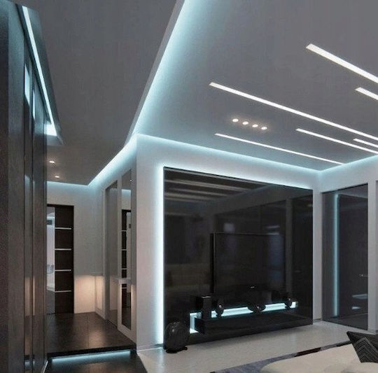 Eco Light LED Strip Aluminum Profile Corner With Opal Cover 200cm
