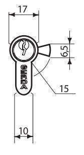Gerda Lock Cylinder 75mm (30-45) with 3 Keys