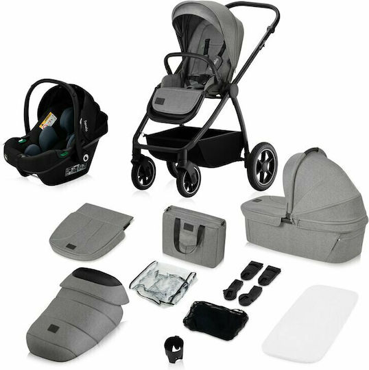 Lionelo Meril Reversible 2 in 1 Baby Stroller Suitable for Newborn Grey