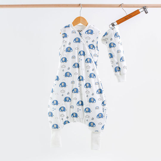 abo Winter Sleeping Bag with Legs 2.5 Tog Flexy Elephants with Detachable Sleeves