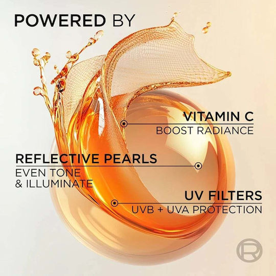 L'Oreal Paris Revitalift Vitamin C Tinted Glow Light Fluid Day Face Cream with Color and SPF30 for Moisturizing & Blemishes with Vitamin C & Vitamin E 40ml