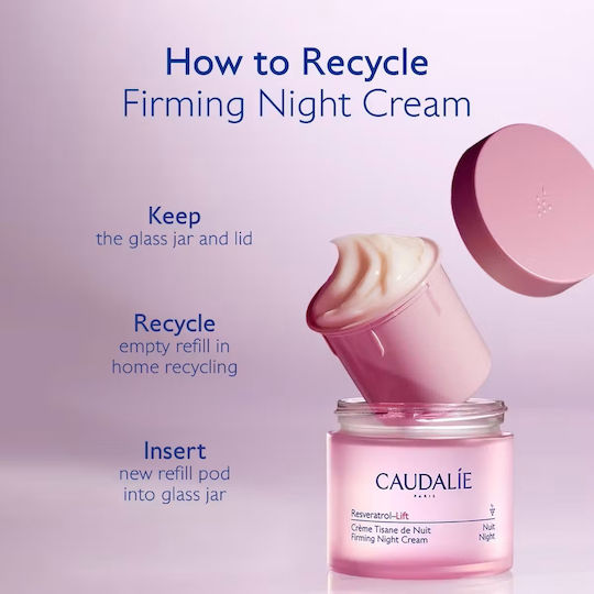 Resveratrol-Lift Festigende Nacht Gesichtscreme Nachfüllen für Anti-Aging & Festigung mit Hyaluronsäure & Kollagen 50ml