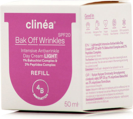 Clinea Bak Off Wrinkles Light LightRefill Cream Face Day with SPF20 50ml