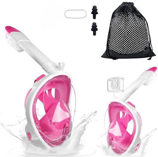Ozean Tauchmaske Silikon Vollgesicht Rosa