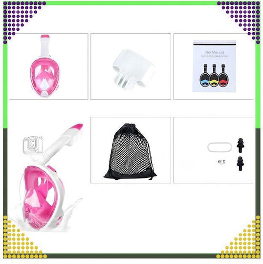 Ozean Tauchmaske Silikon Vollgesicht Rosa