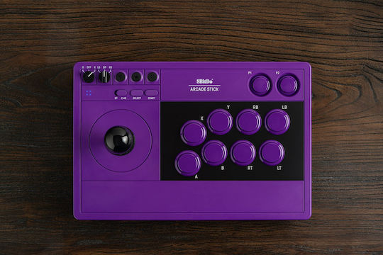 8Bitdo Arcade Stick 2.4G Controller Pc & Ns Purple