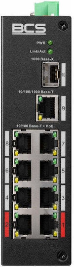 BCS BCS-L-SP0801G-1SFP L2 PoE++ Switch με 9 Θύρες Ethernet