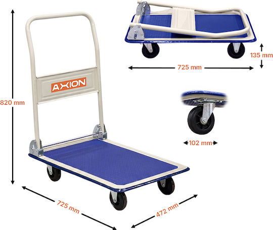 Axion Cărucior cu platformă Pliabil pentru o Încărcătură cu Greutate de până la 150kg
