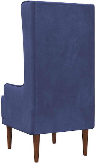 Dining Armchair Velvet Police Blue 64x64x131cm