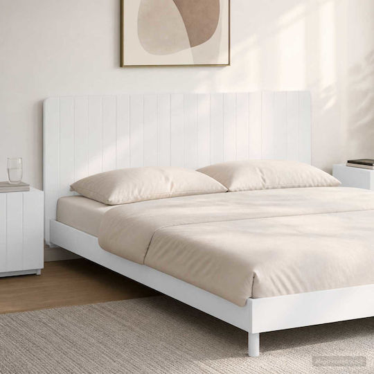 vidaXL Wooden White Bed Headboard 140x50cm