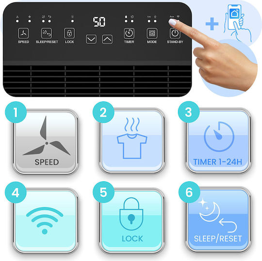 Berdsen BD-533 Αφυγραντήρας με Συμπιεστή και Wi-Fi 25lt