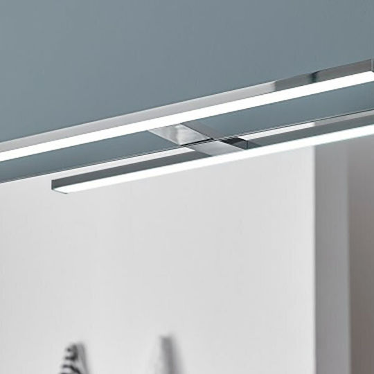 Drop Luxus 100 Πάγκος με Νιπτήρα & Καθρέπτη Μ100xΒ44xΥ16cm Λευκός