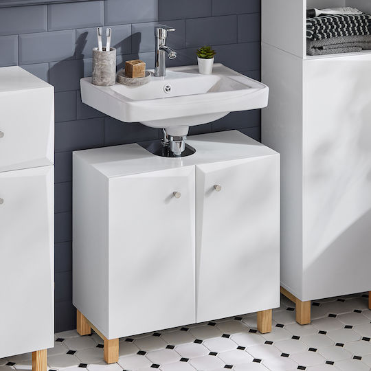SoBuy Countertop with Sink & Mirror L30xW30xH60cm White