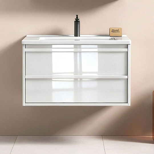 Martin Electra Πάγκος με Νιπτήρα Μ80xΒ49xΥ46cm White