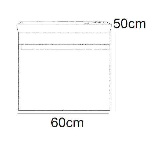 Drop Luxus 60 Blat fără Lavoar L60xW31xH50cm Granit