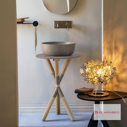 Scarabeo Cross Waschtisch mit Waschbecken Beige