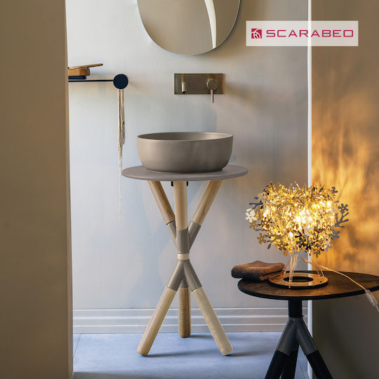 Scarabeo Cross Waschtisch mit Waschbecken Beige
