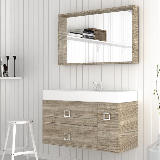 Orabella Touch 101 Waschtisch mit Waschbecken & Spiegel L100xB45xH50cm ''''''''''''