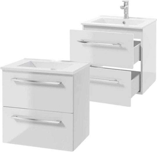 Deftrans Πάγκος με Νιπτήρα Μ50xΒ40xΥ50cm White