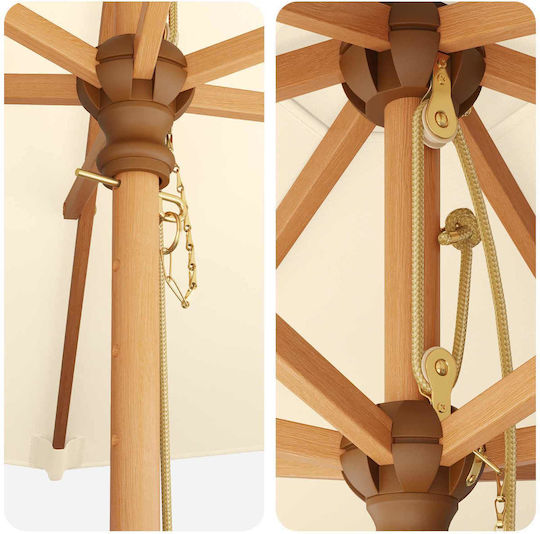 Garten- und Outdoor-Möbelset 8 Stück Vidaxl mit Sonnenschirmhalter