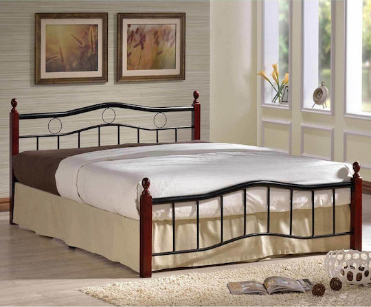Victor Κρεβάτι Διπλό για Στρώμα 140x190cm Μαύρο Victor Κρεβάτι Διπλό για Στρώμα 140x190cm Μαύρο