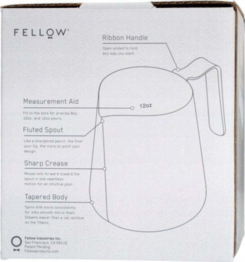 Fellow Eddy Pitcher Ασημί Κανάτα Γάλακτος 530 Ml