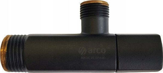 Arco Ъглова Вентил Lipstick A80 Черен Матиран 1/2gz X 3/8gz 42