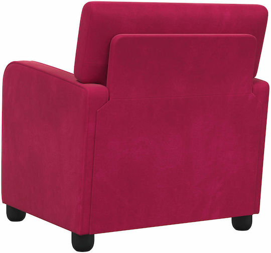 Scaun De Relax Velur Roșu 70x79x78cm