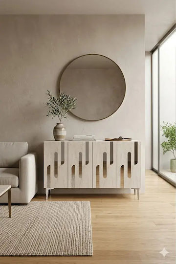 SteweHome Μπουφές Ξύλινος Καφέ 120x30x75cm