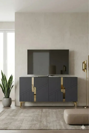 SteweHome Sideboard Holz 120x40x75cm Braun