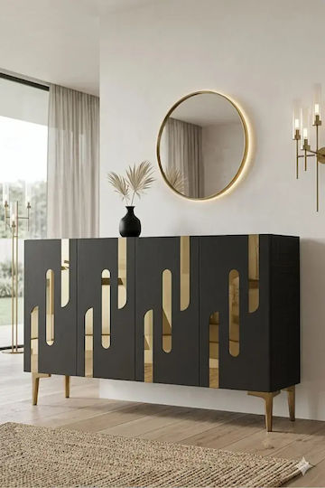 Wooden Sideboard Brown 120x30x75cm