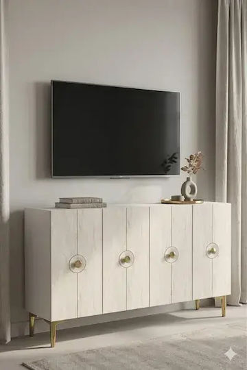 SteweHome Sideboard Holz 120x40x75cm Braun