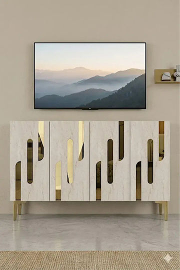 Wooden Sideboard Brown 120x30x75cm