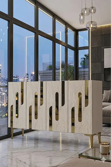 Wooden Sideboard Brown 120x30x75cm