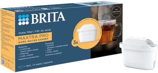 Brita Ανταλλακτικό Φίλτρο Νερού για Κανάτα από Ενεργό Άνθρακα Maxtra Pro Hard 30 μm 3τμχ