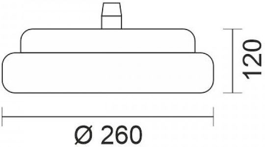Spot Light Deckenleuchte 26cm mit Leuchte Weiß