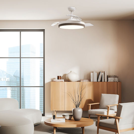 Aca Ventilator De Tavan 106cm Cu Lentile De Mărire Negru