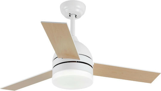 Spot Light Тавани Вентилатор 122см с Магазин за онлайн търговия с Мегапикселови Обективи Бежов / Бял
