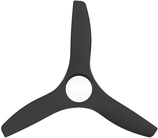 Braytron Ceiling Fan 132cm with Light Fixture Black