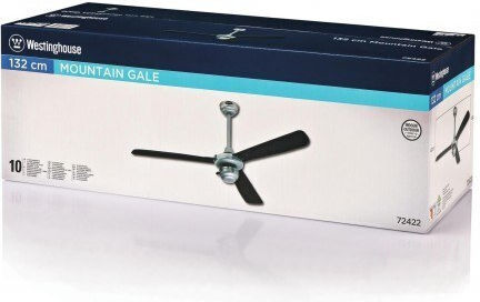 Westinghouse Mountain Gale Ceiling Fan 132cm Black / Silver