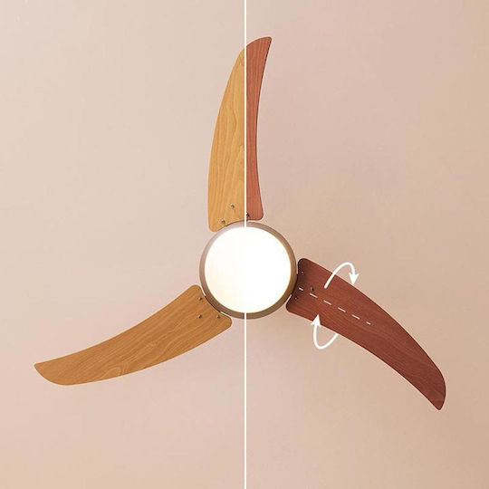 Cecotec EnergySilence Aero 480 Ανεμιστήρας Οροφής 106cm με Φως Καφέ / Ασημί