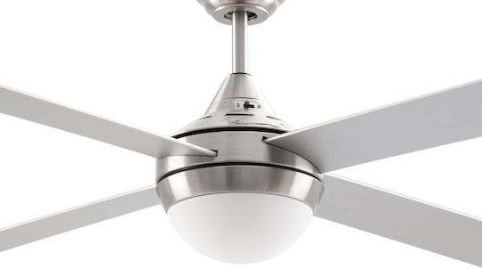 Eglo Varadero Ceiling Fan 122cm with Light Fixture Silver