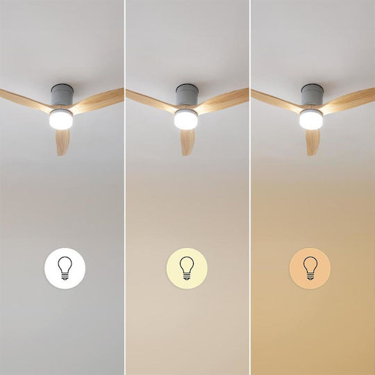 Cecotec EnergySilence Aero 5600 Klassischer Deckenventilator 132cm mit Leuchte GRAU